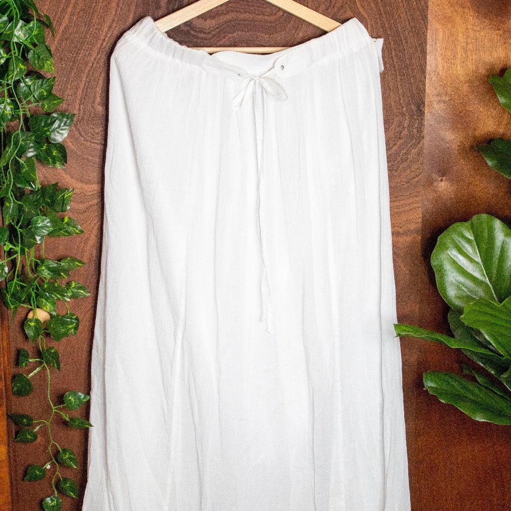 White long skirt - can be worn as a dress